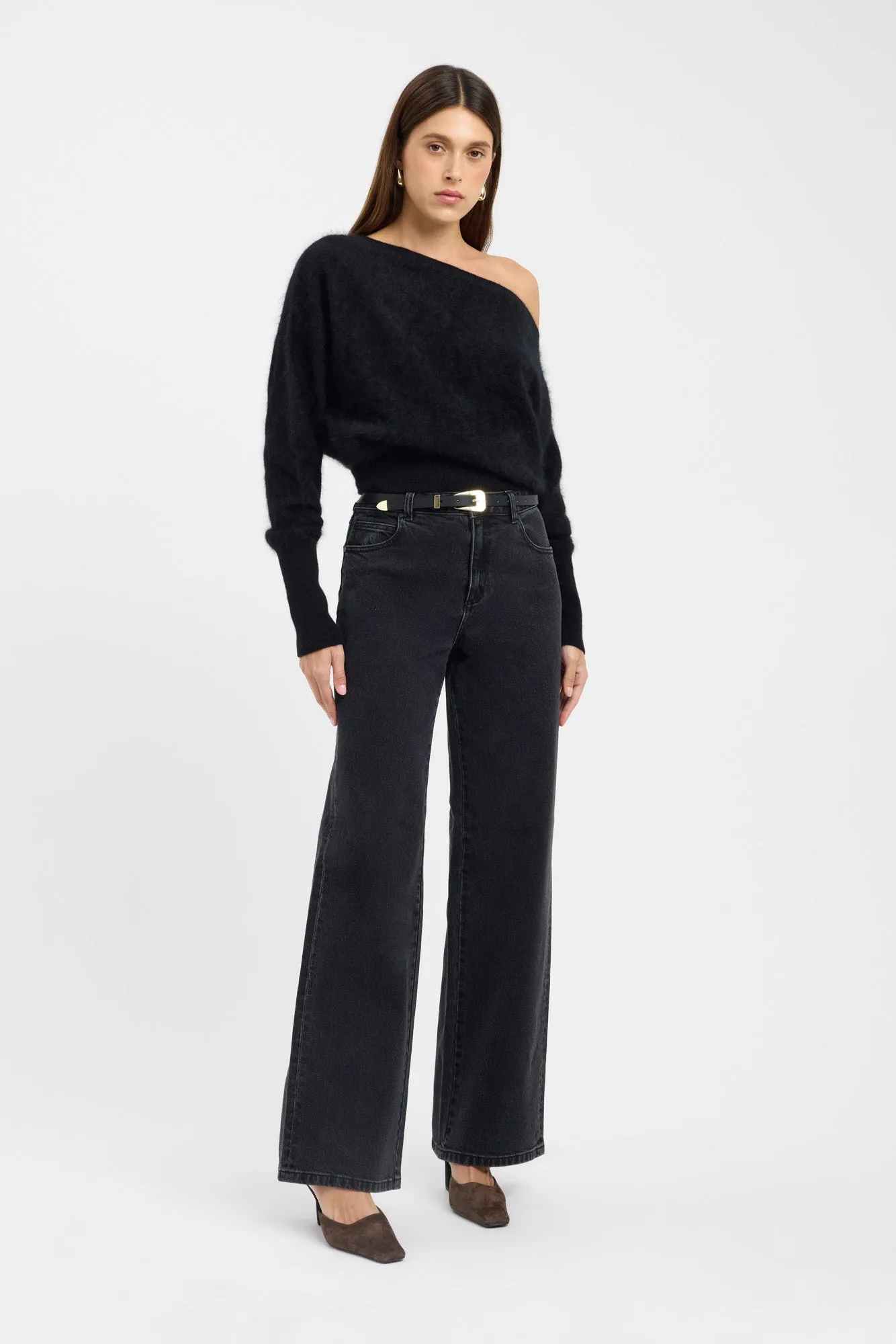 Ribbed Detailing Classic Layer Geneva One Shoulder Jumper