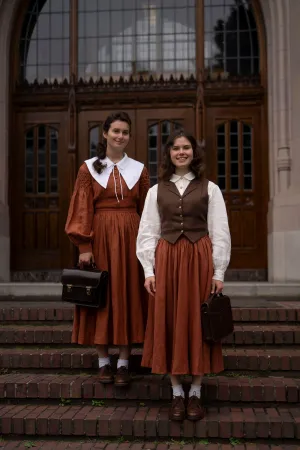 Beth Linen Skirt Twist Front Design