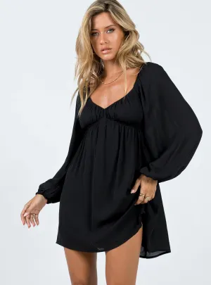 Bettie Mini Dress Black Texture Play