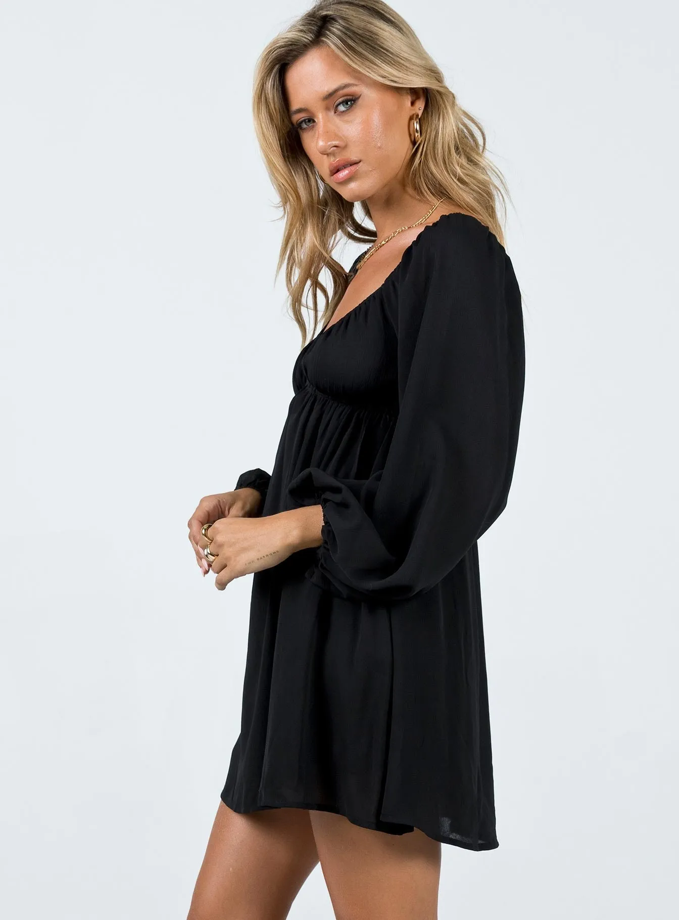 Bettie Mini Dress Black Sleek Flex