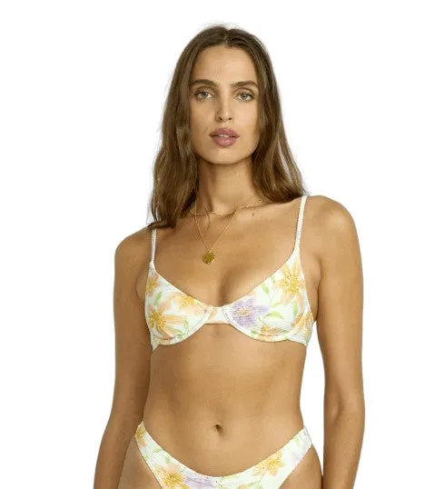Billabong Womens Bikini Top Day Driftin Demi Underwire Low Drag Surface Texture Non slip grip