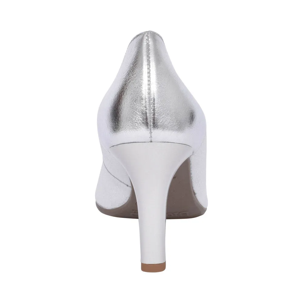 Bioeco Womens Shoe 5402 Silver Durable Material Peep Toe Sandals