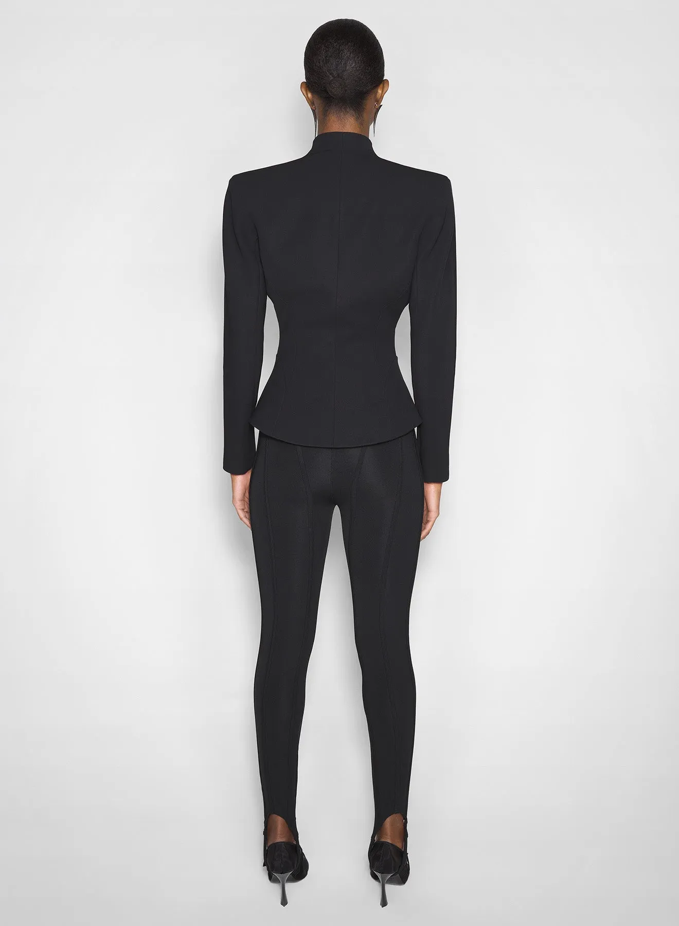 black flared wool jacket UV Protective Layer Cool Climate