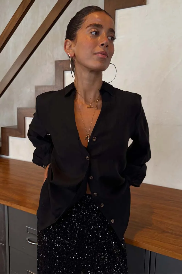 Black Miley Shirt Sporty Style Wear Flex Fit