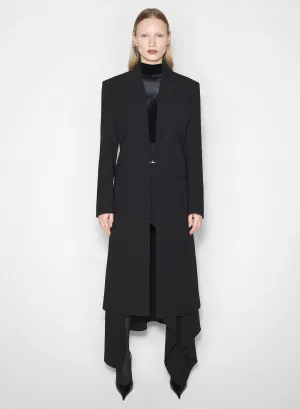 black pierced tailored coat Smart Weather Style Temperature Adaptive