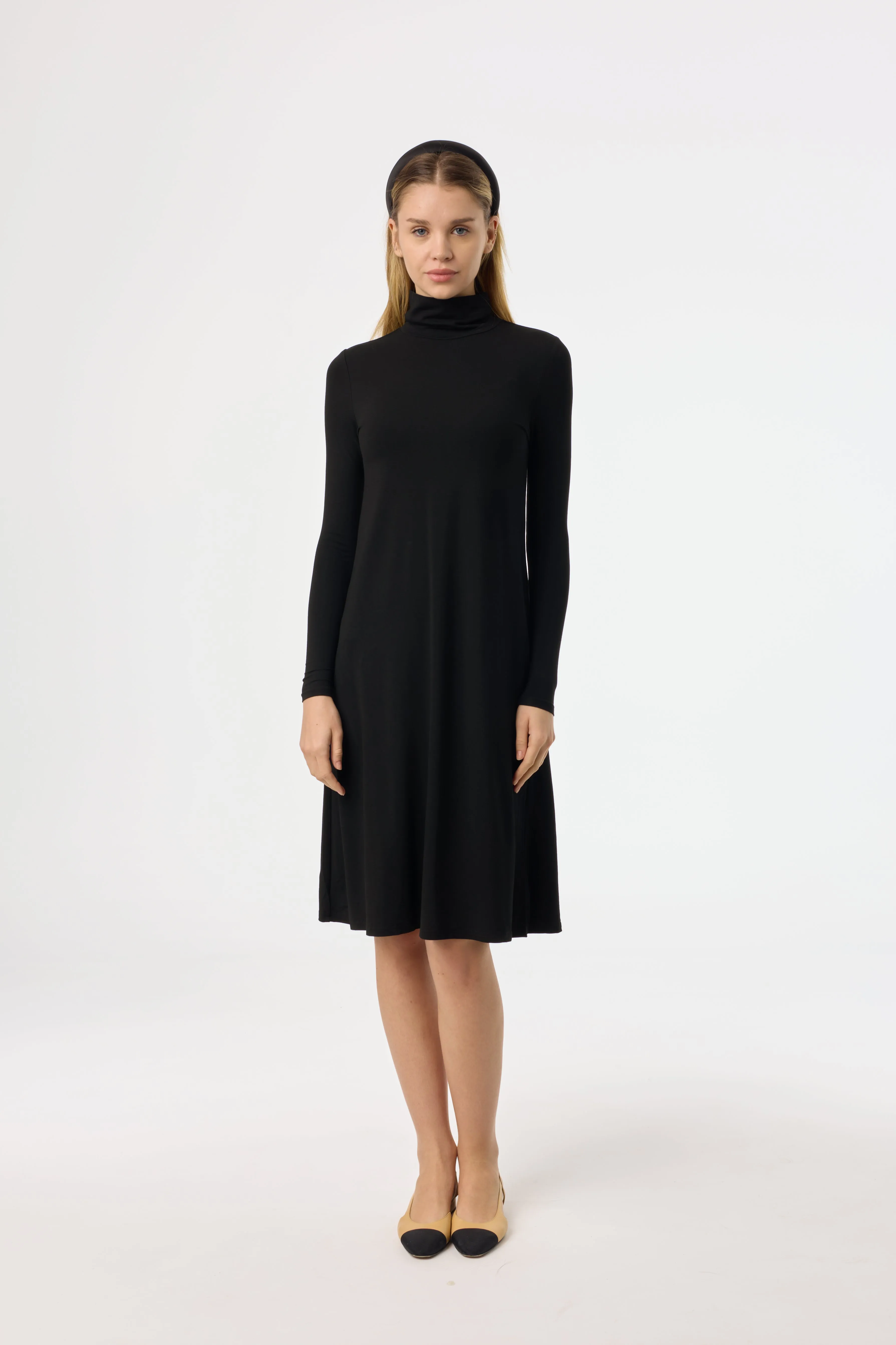 Black Turtleneck Dress Elegant formal piece