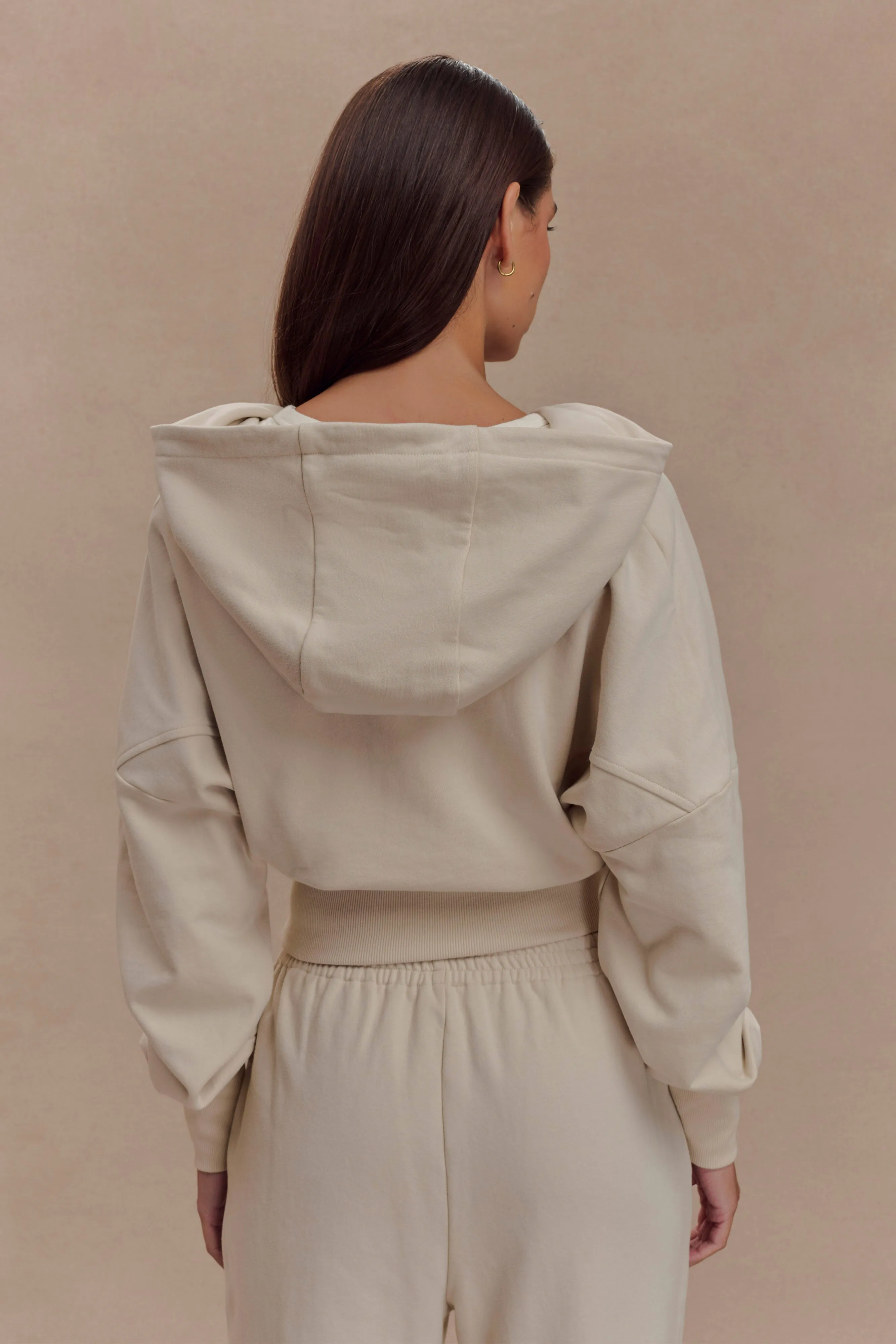 Blake Zip Front Hoodie - Stone product lanyard visibility Affordable