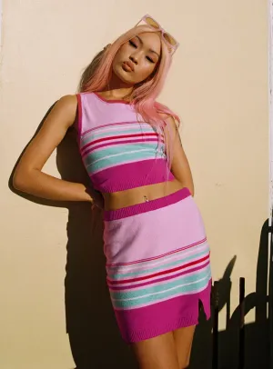 Non Restrictive City Mood Blend Willa Knit Mini Skirt Multi