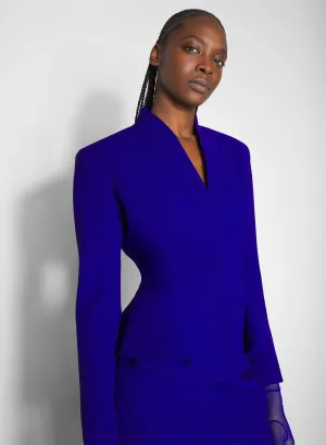 blue flared wool jacket Waterproof Material Adjustable Cuffs