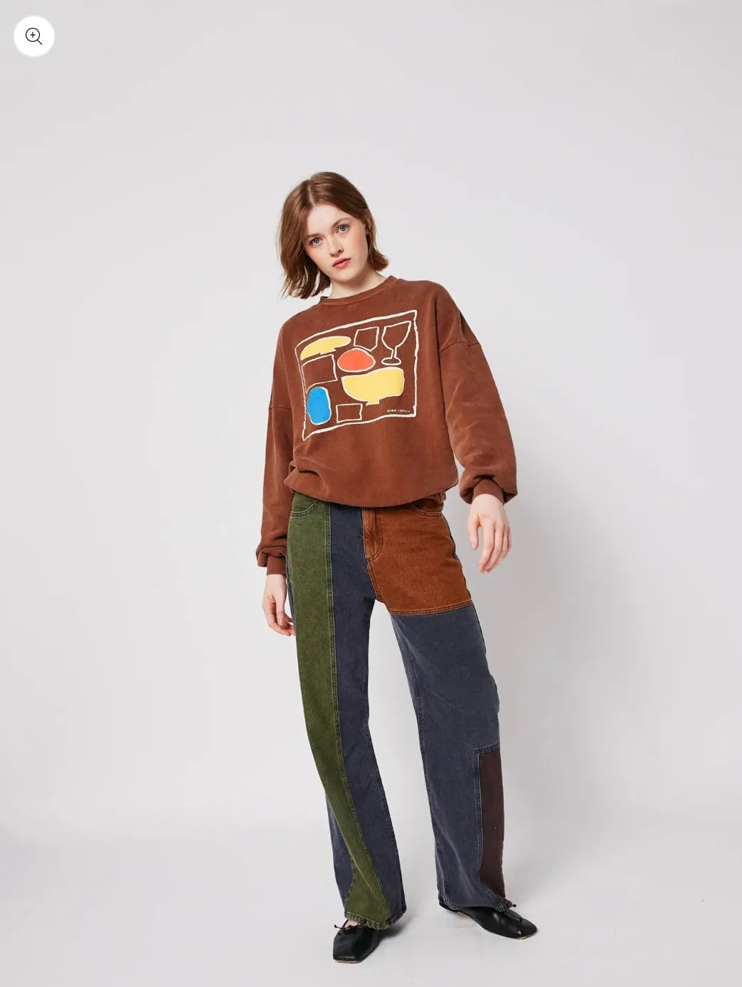 Bobo Choses After 7 Relaxed Sweatshirt Brown Tall Fit Retro Print