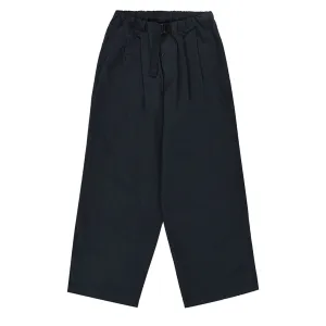 Kappy Two Tuck Wide Pants Navy Reinforced Stitching