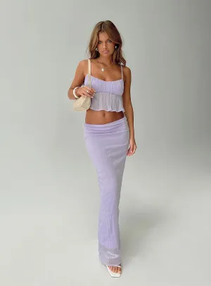 A Line Silhouette Forrester Peplum Set Lilac