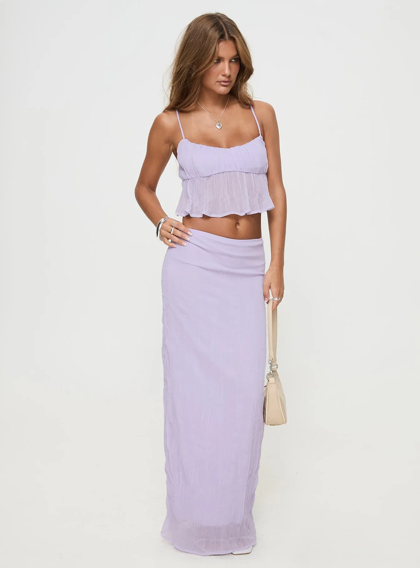 Forrester Peplum Set Lilac Soft Outfit Simple Comfort