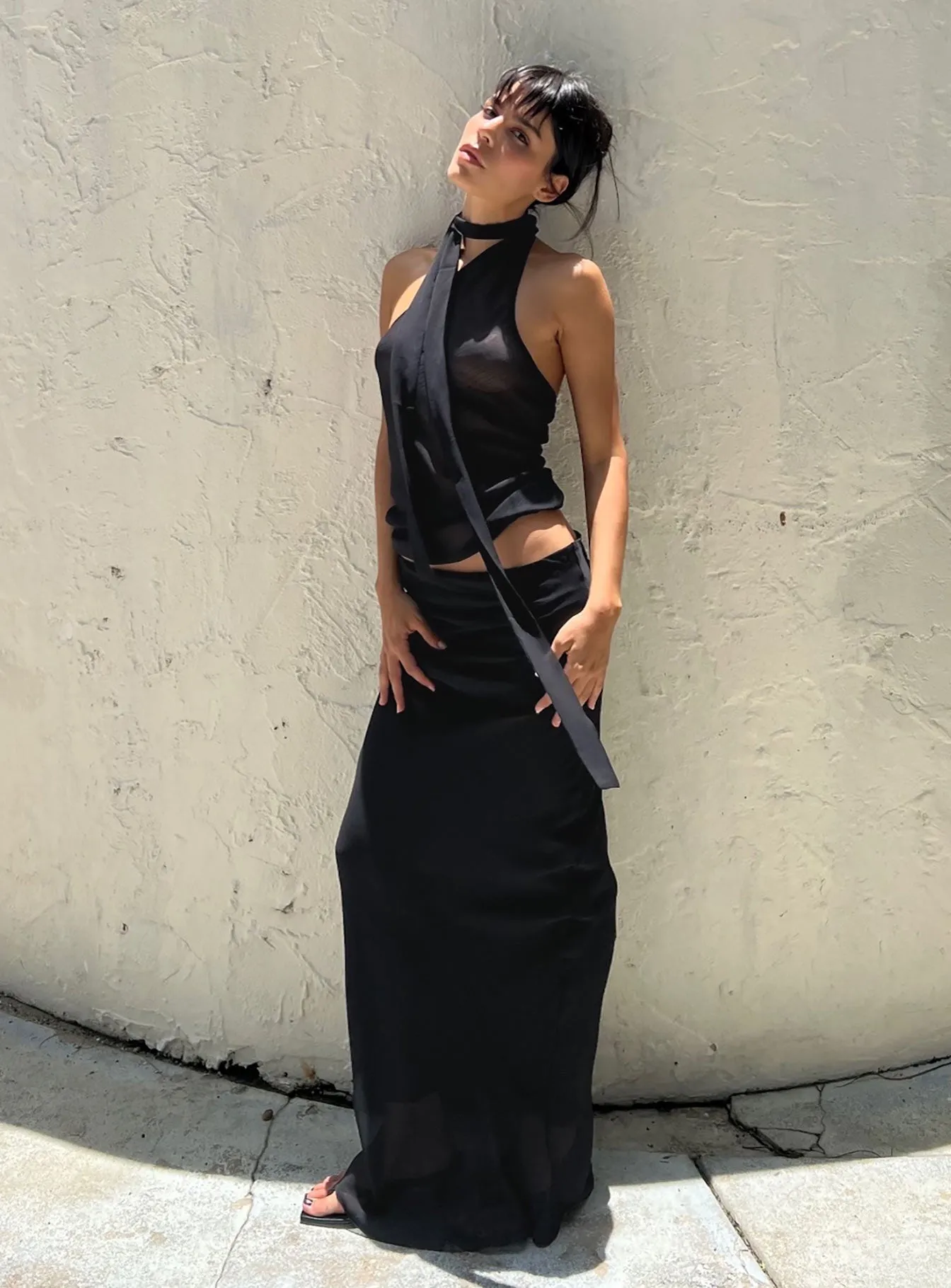 Light Fabric Devon Maxi Skirt Licorice