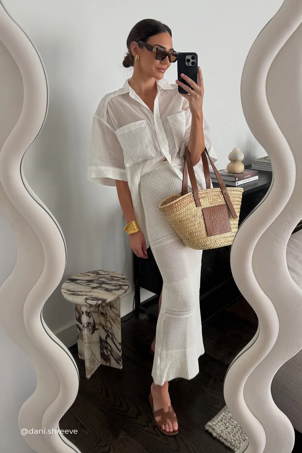 Smooth Jersey Texture KAI WHITE RAMIE RESORT SHIRT