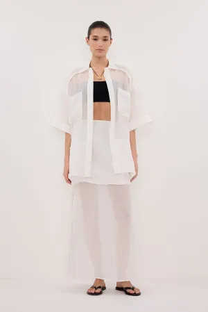 KAI WHITE RAMIE RESORT SHIRT Seasonal Layering