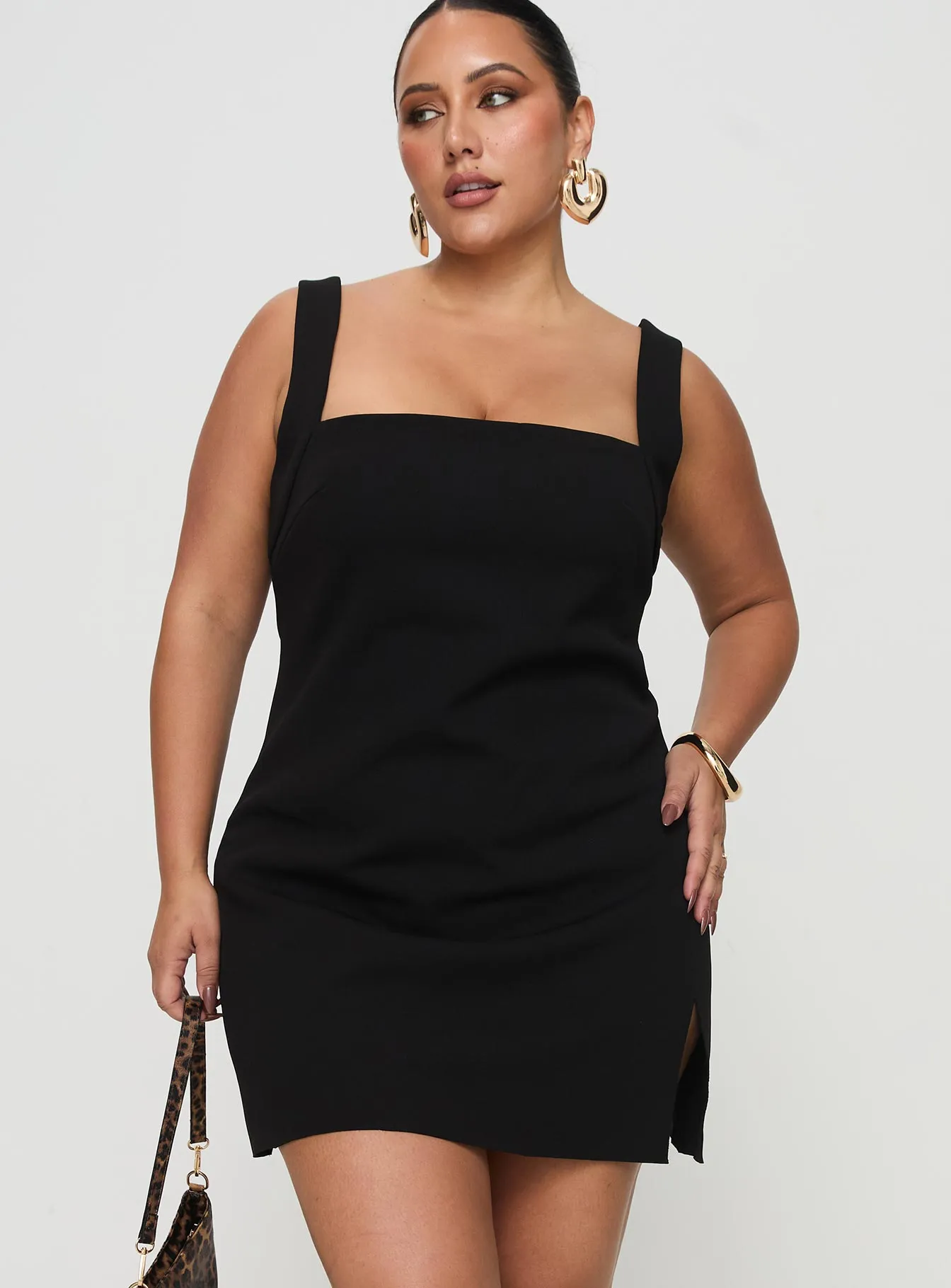 Compact Fit Easy Elegance Bombshell Mini Dress Black Curve
