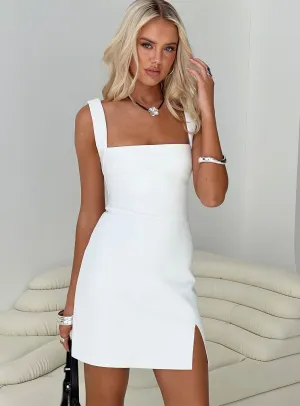 Bombshell Mini Dress White Anytime Wear