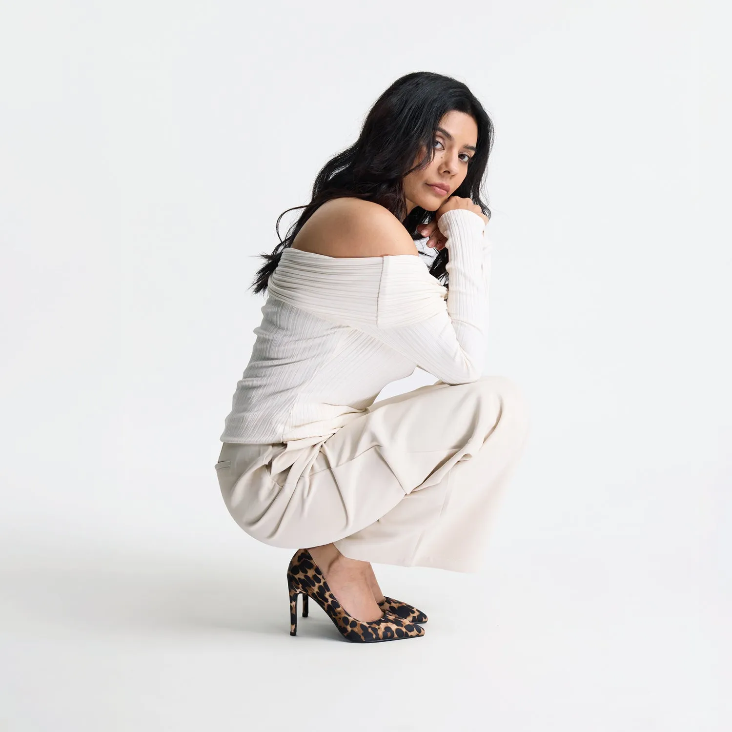 Nemesis 95mm Heel | Leopard Print Satin Leather Upper