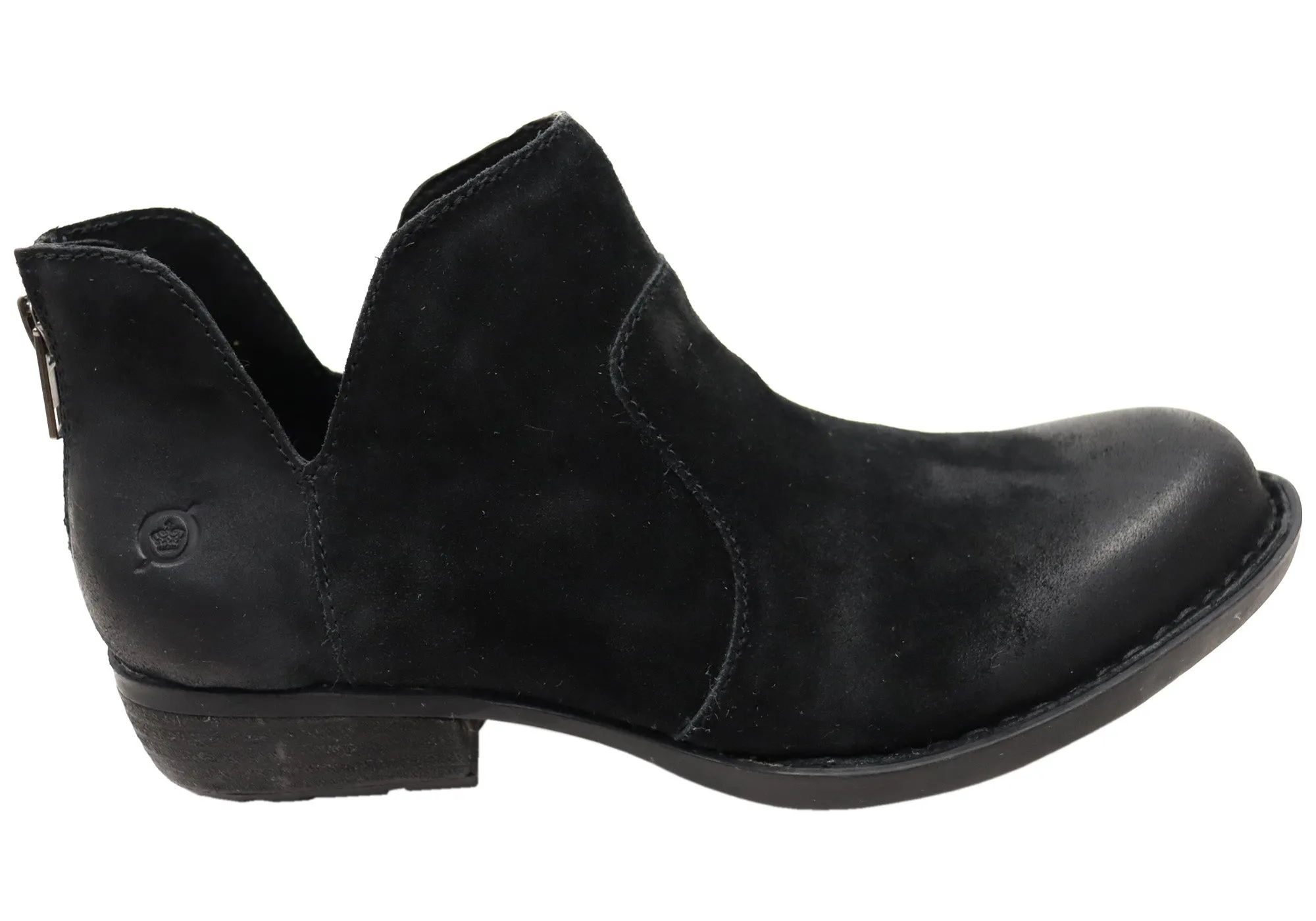 All Fit Weatherproof Seam Born Kerri Womens Comfortable Leather Low Heel Ankle Boots