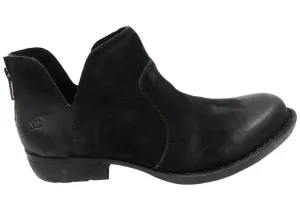 Born Kerri Womens Comfortable Leather Low Heel Ankle Boots Sturdy Construction