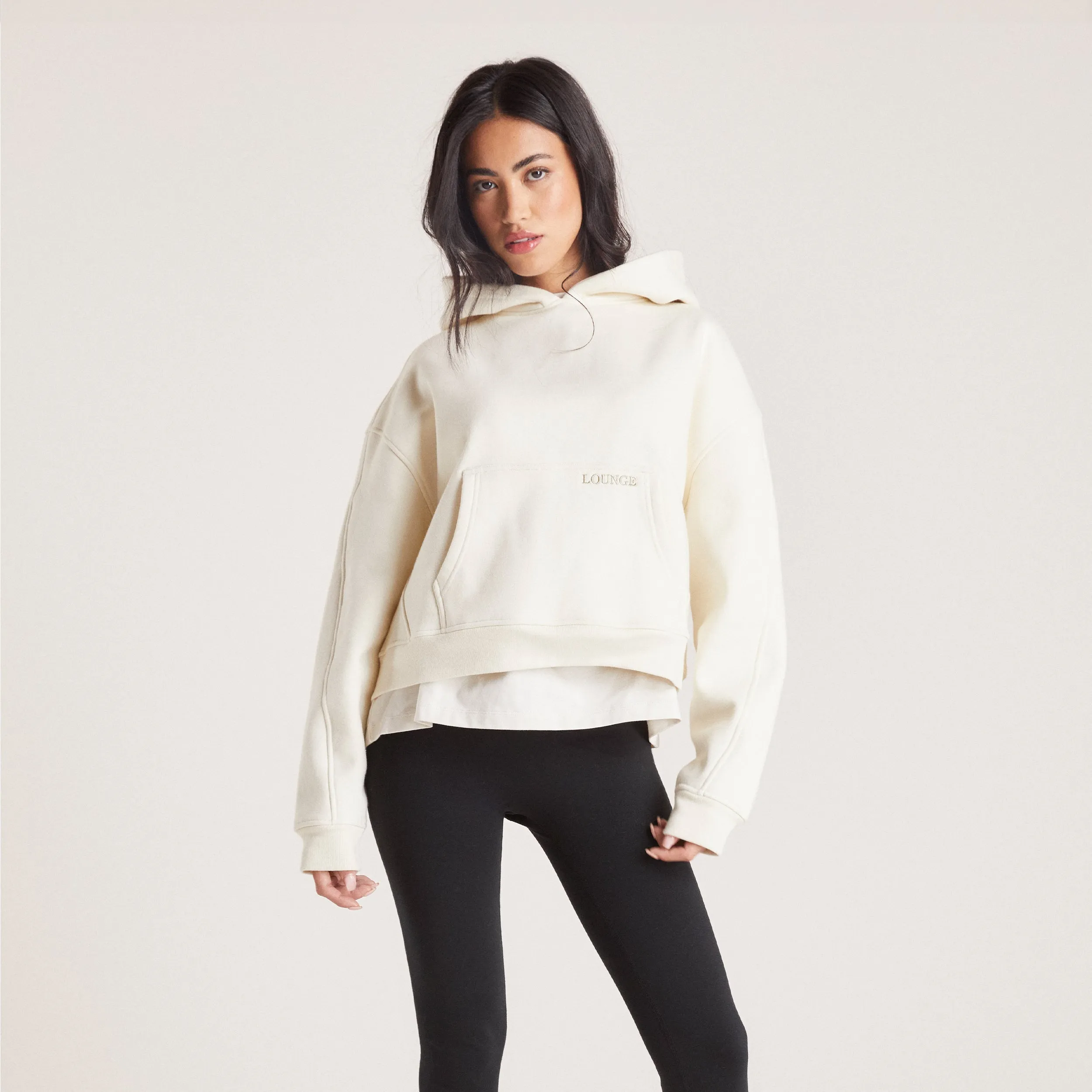 Cold Layer Boxy Hoodie - Tofu