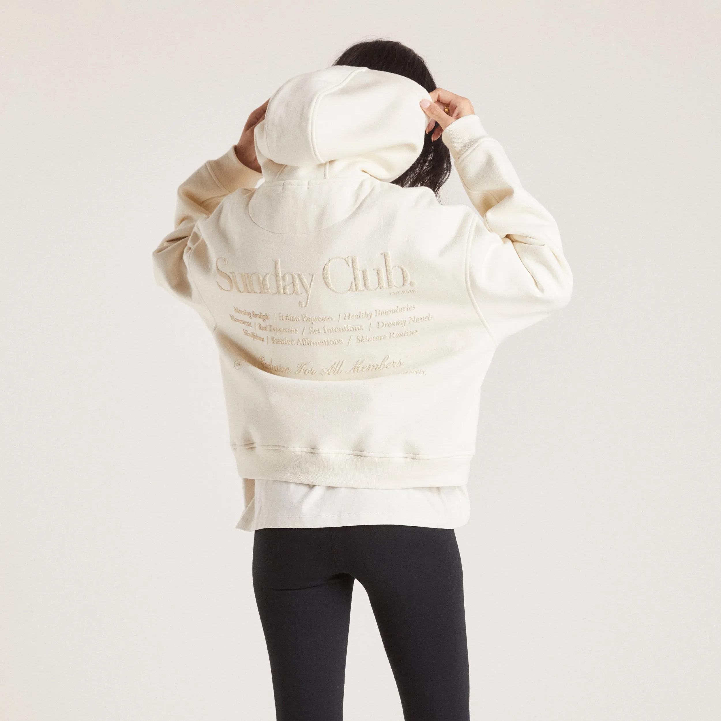 Office Casual Boxy Hoodie - Tofu
