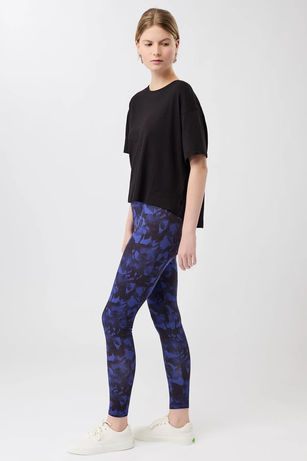 Recycled Polyester Boxy Tee - Black