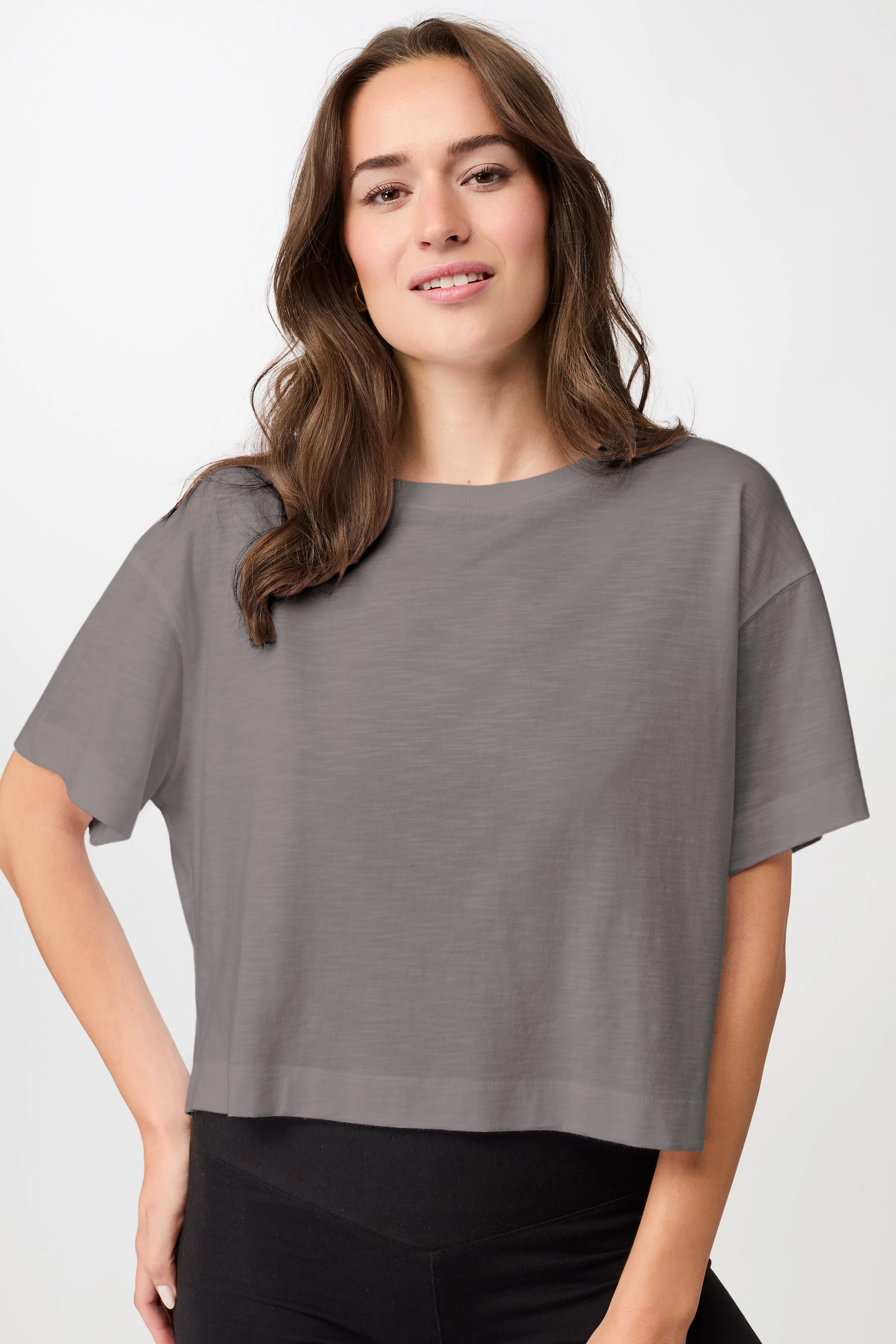 Boxy Tee - Nox SkinFriendlyFibers Light Casual Wear