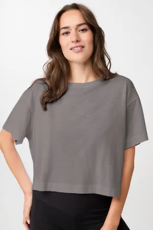 Boxy Tee - Nox Subtle Logo Placement Chilly Day Style