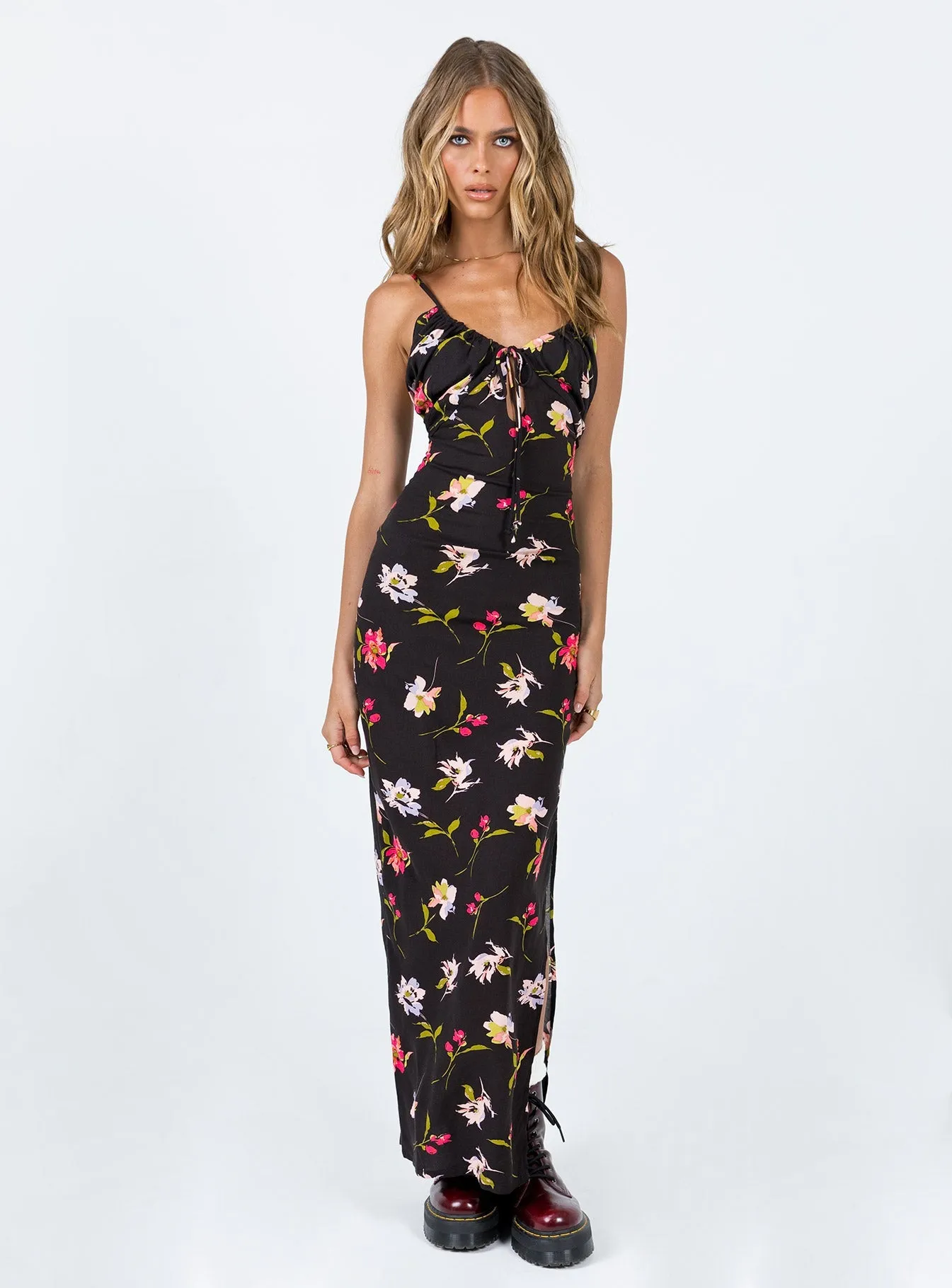 Pure Fabric Brailey Maxi Dress Black Multi