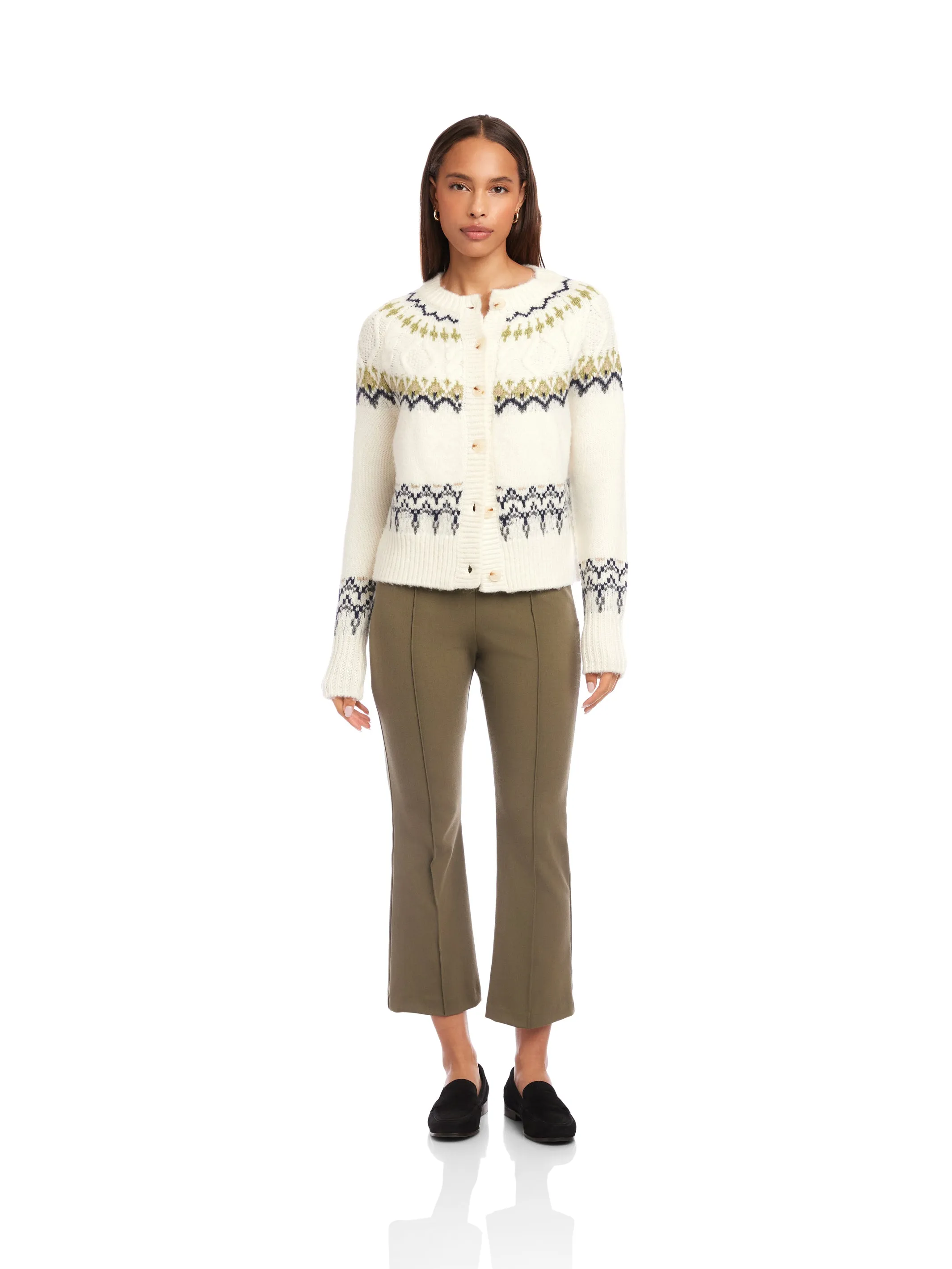Outer Comfort Astrid Fair Isle Cardigan Sweater