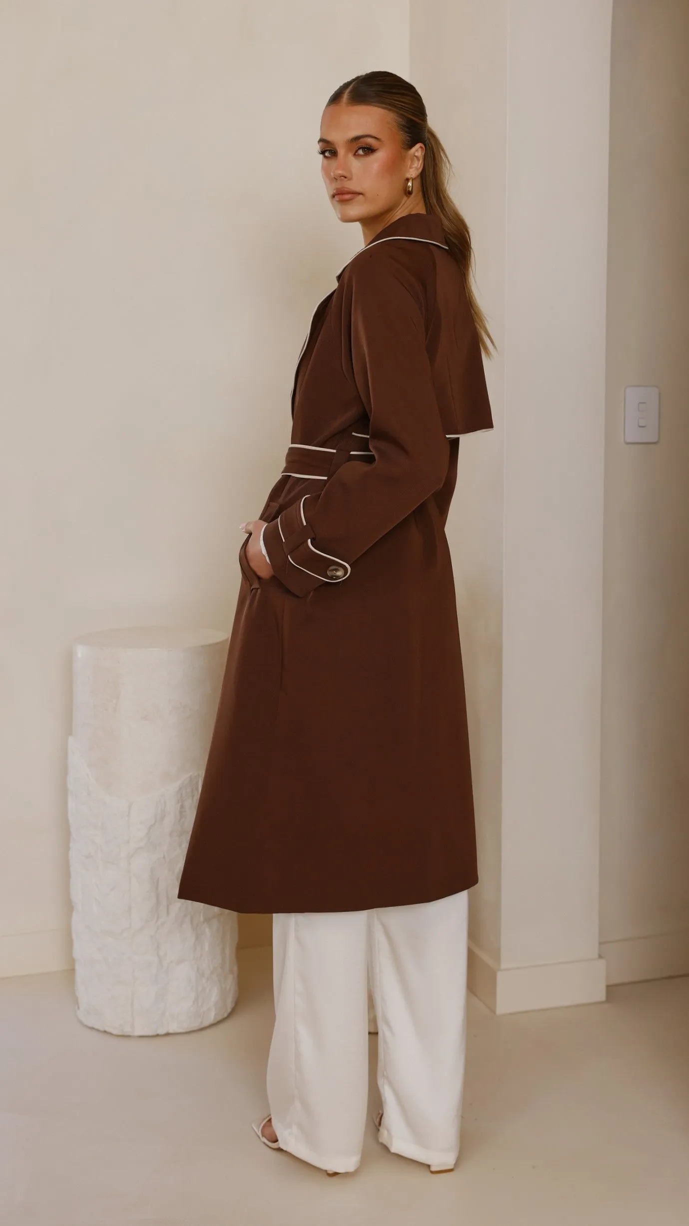 Easy Wear Blanca Trench Coat - Espresso