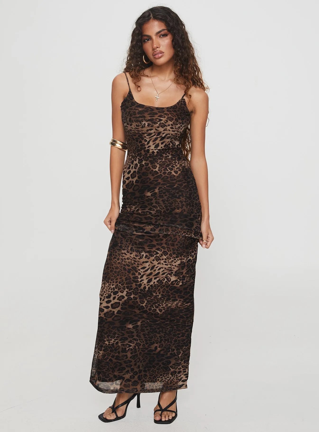 windproof Mood Booster Knox Maxi Dress Leopard