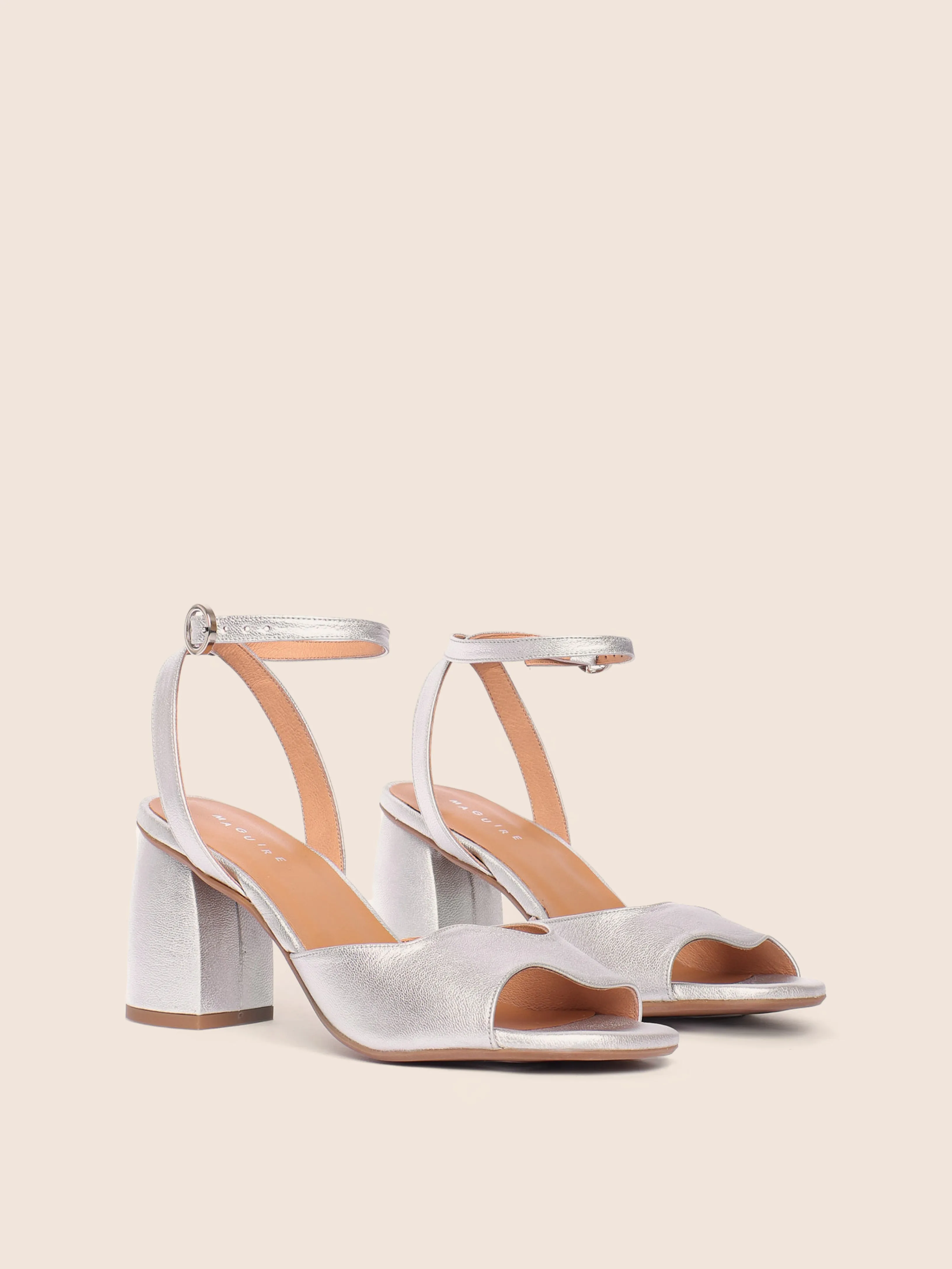 Wedding Reception Shoes Lightweight Feel Malaga Silver Heel