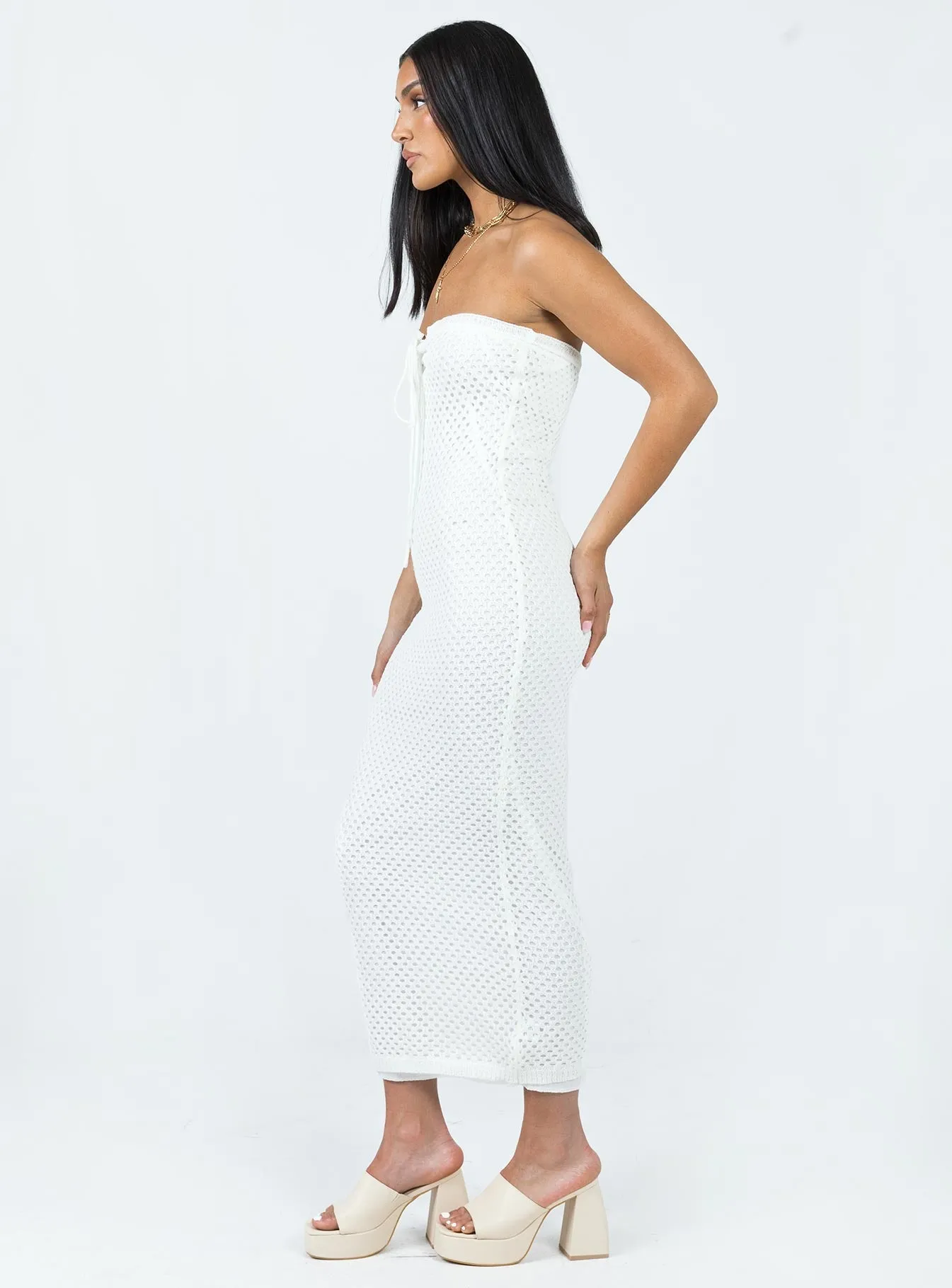 Mollen Maxi Dress White Boho Mood