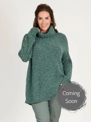 Melissa Boucle Jumper - Sage Tailored Silhouette