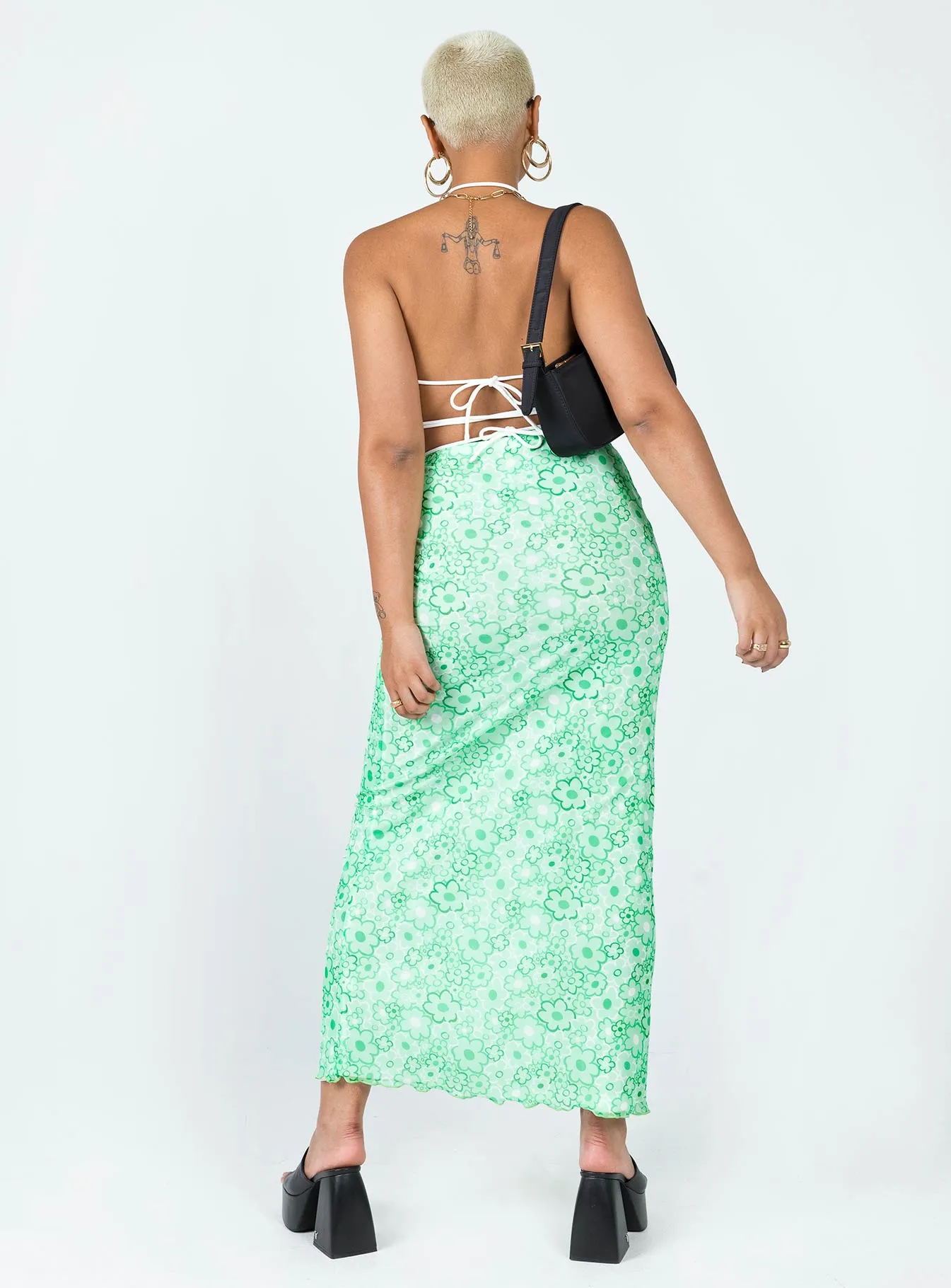 Outfit Moodset Caspian Midi Skirt Green