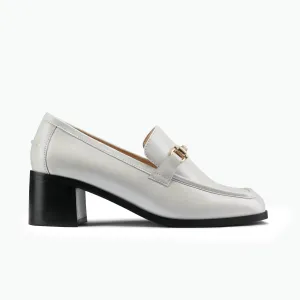 Bremen Loafer | Ivory oiled leather Wide fit Patent Look