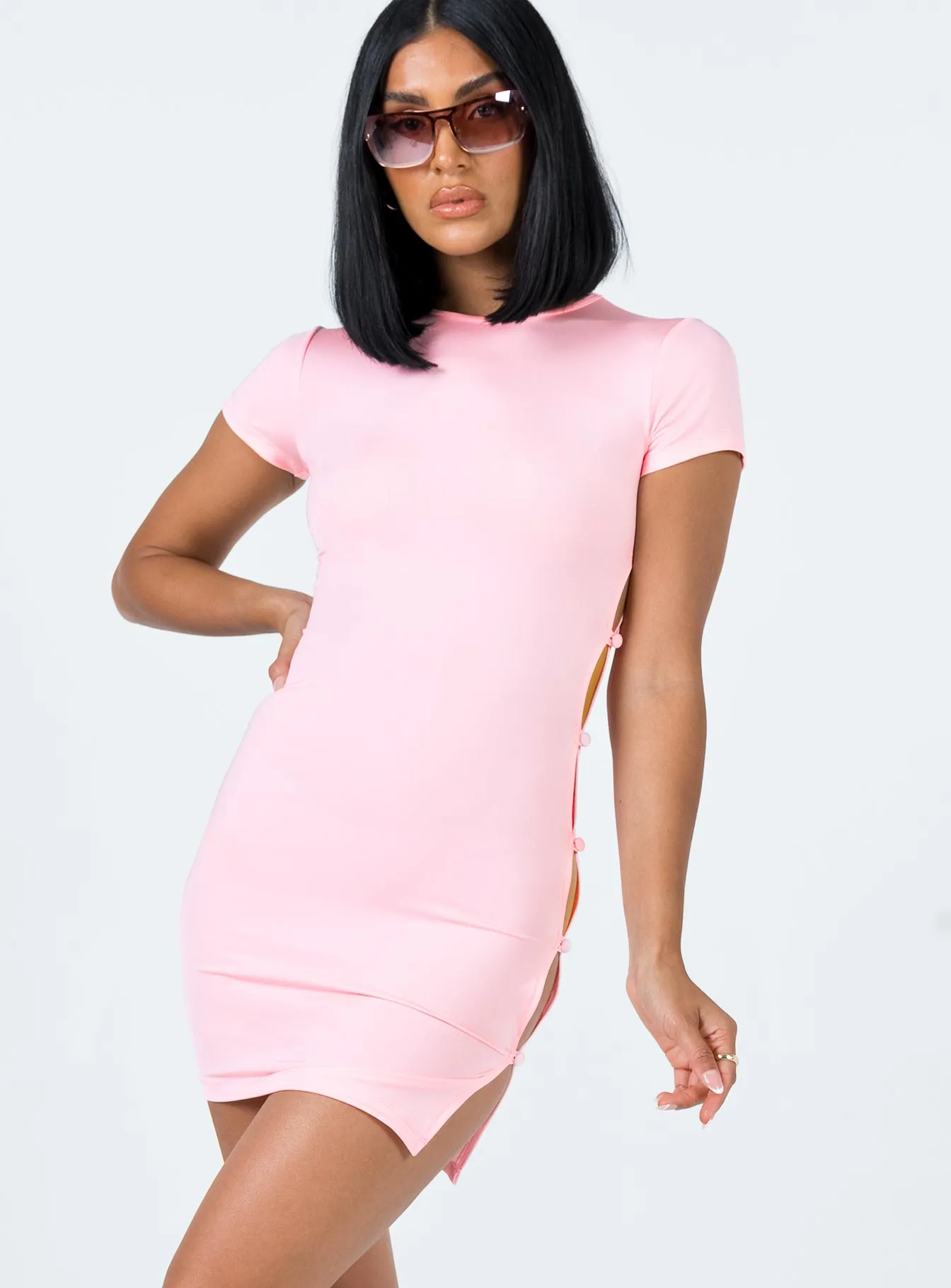 Neutral Aesthetic Brentwood Mini Dress Pink