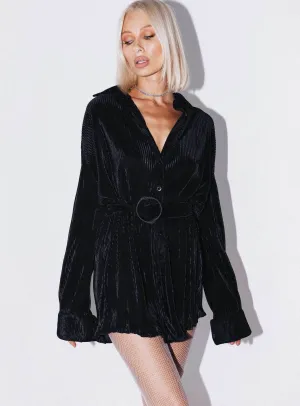 Edena Mini Dress Black Flattering and Effortless Perfect Fit Look