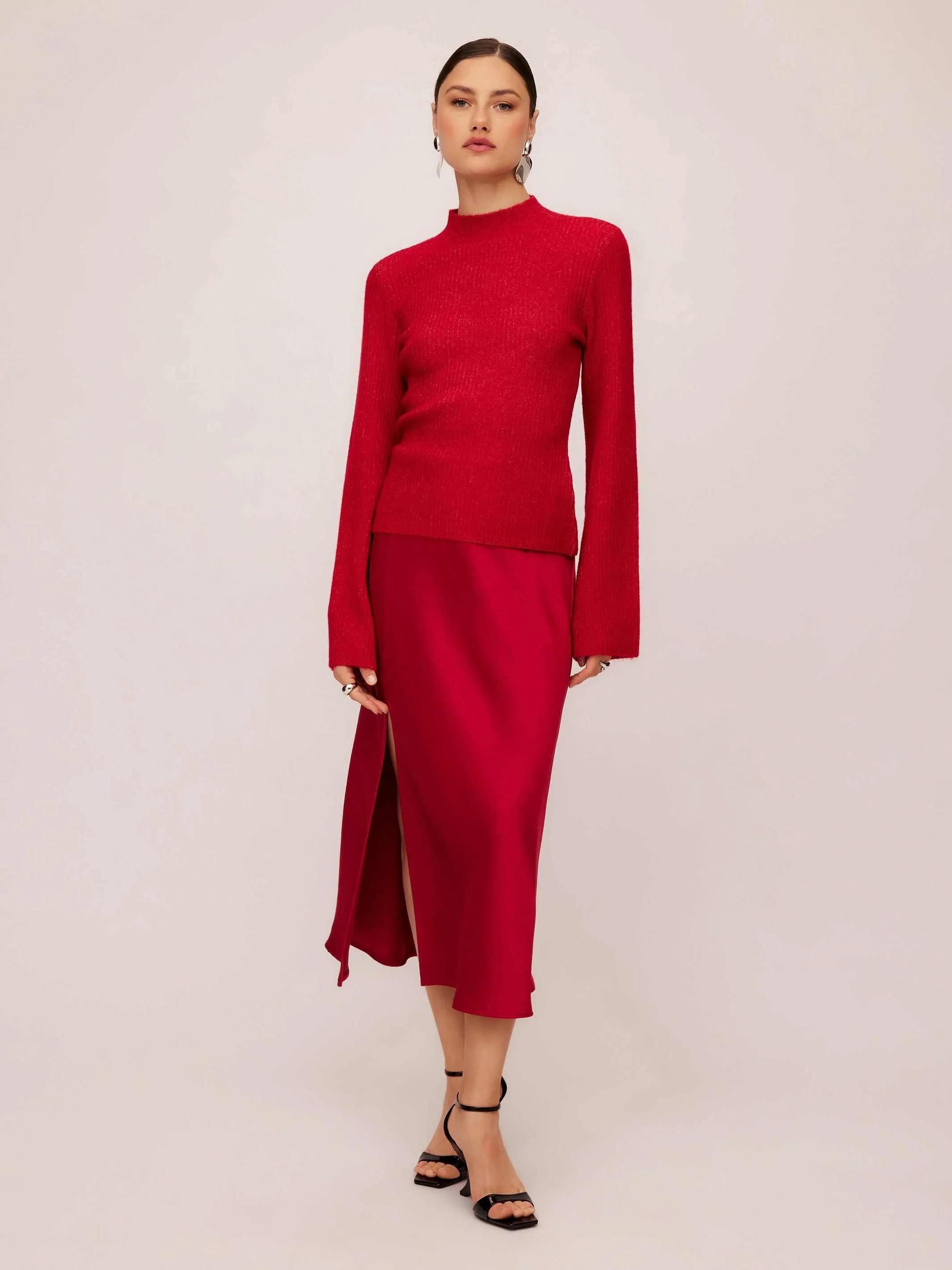 High Elasticity Brielle Flare Sleeve Sweater