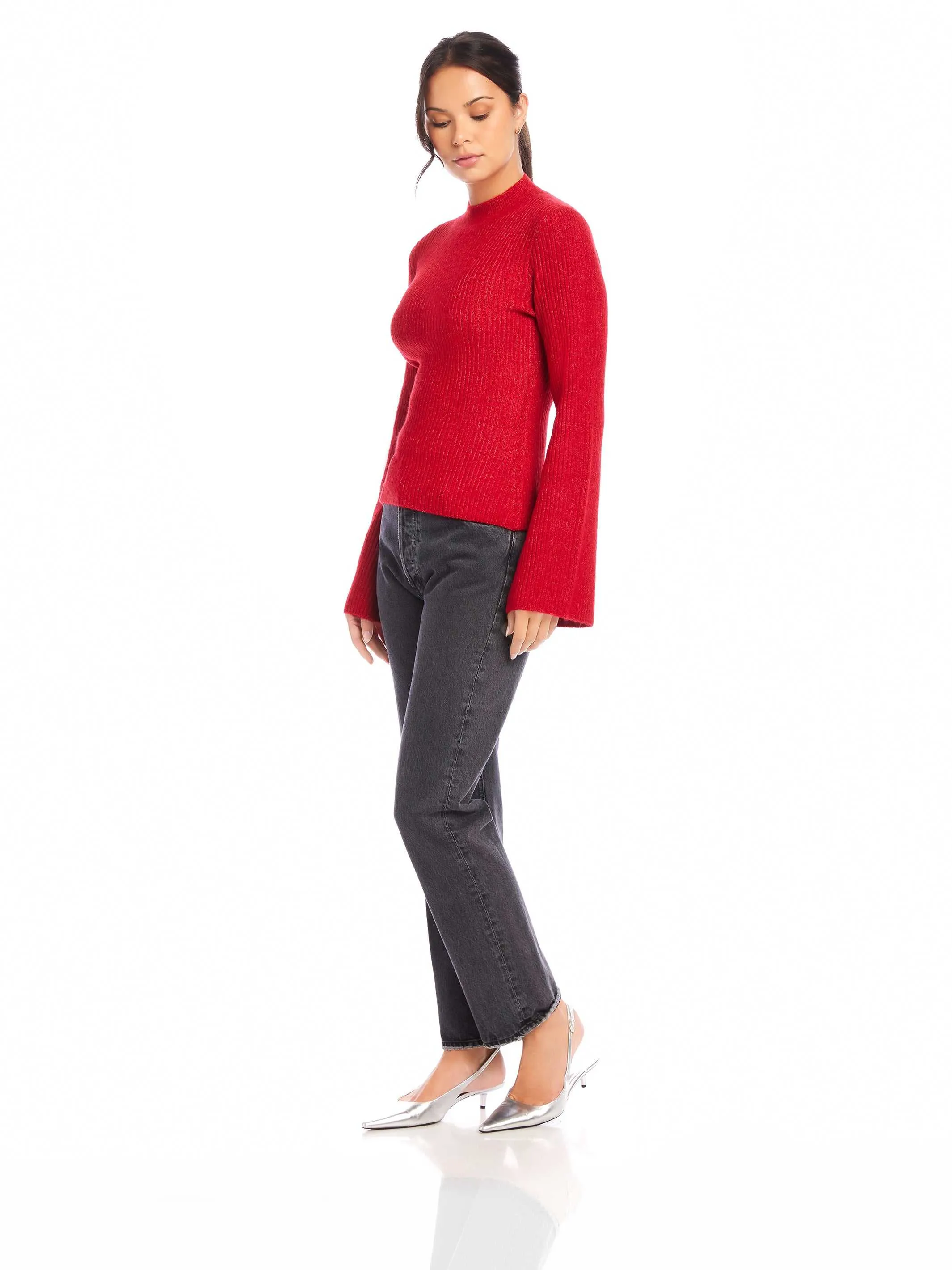 Odor Resistant Brielle Flare Sleeve Sweater