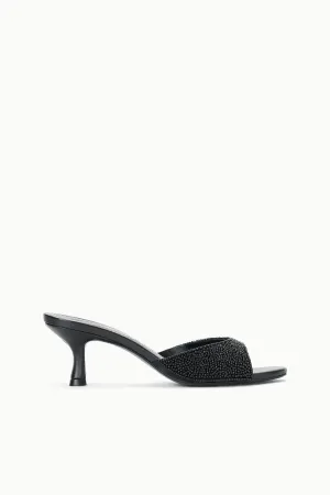 Sturdy Build BRIGITTE MULE | BLACK BEADED