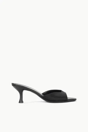 PU midsole Classic Sandals BRIGITTE MULE | BLACK SATIN