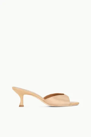 BRIGITTE MULE | CAMEL SATIN Timeless Vibe Classic Dress Shoes