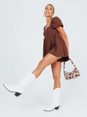 Occasion Ready Lorna Playsuit Brown