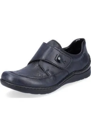 Rieker Ladies Shoes 48951-14 Navy extra wide fit Responsive Cushion Tech