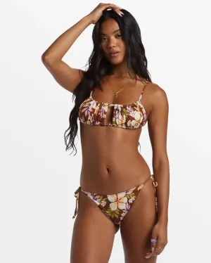 Billabong Womens Bikini Top Jungle Bliss Alina Bralette Ruching Details Contour Support