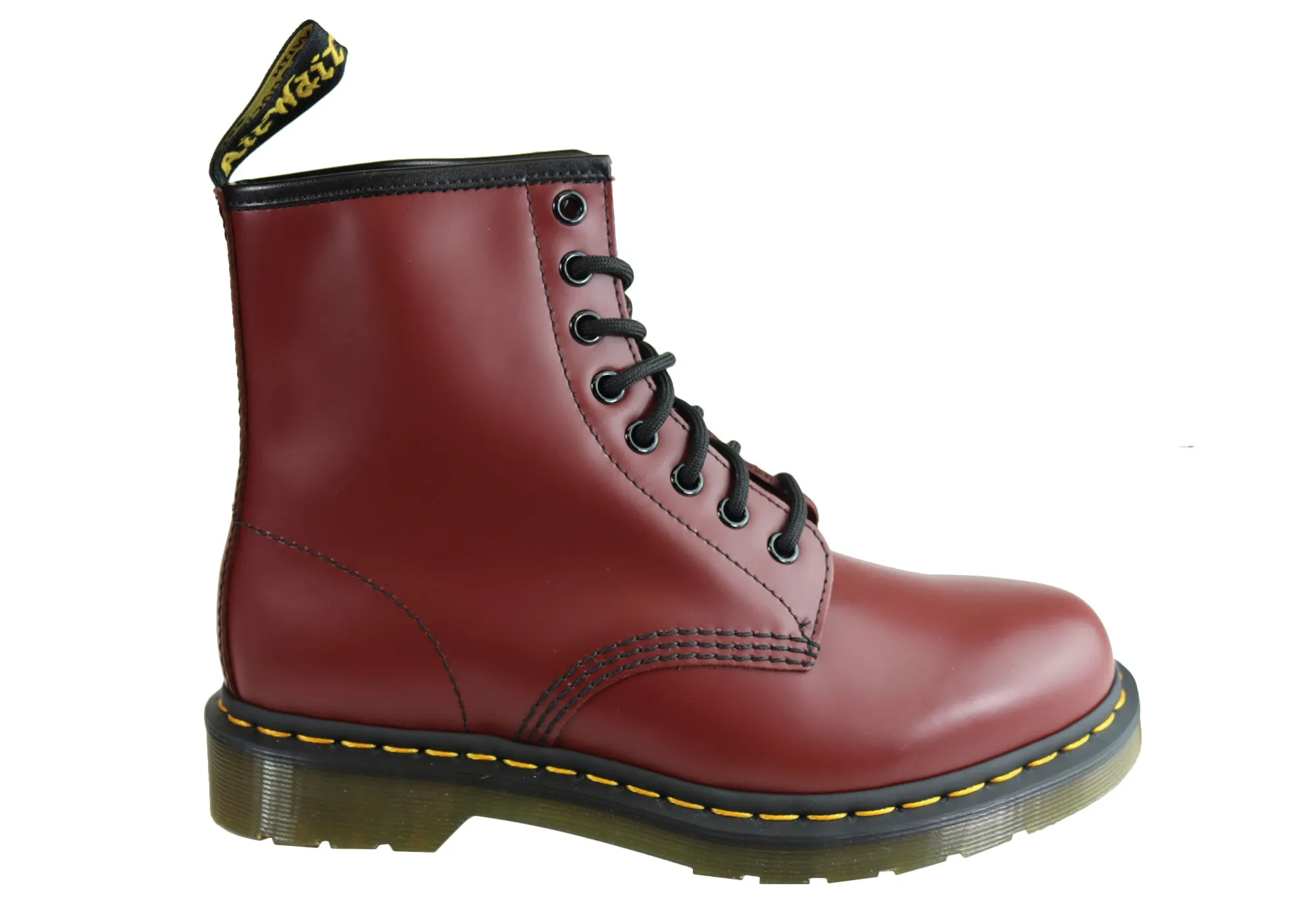 Cool Look Dr Martens 1460 Cherry Smooth Unisex Leather Lace Up Fashion Boots